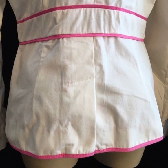 Lilly Pulitzer White & Pink Long Sleeve Janice Jacket Blazer New Size 6 - Picture 7 of 10